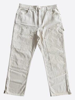 Louis Vuitton Beige Monogram Carpenter Pants